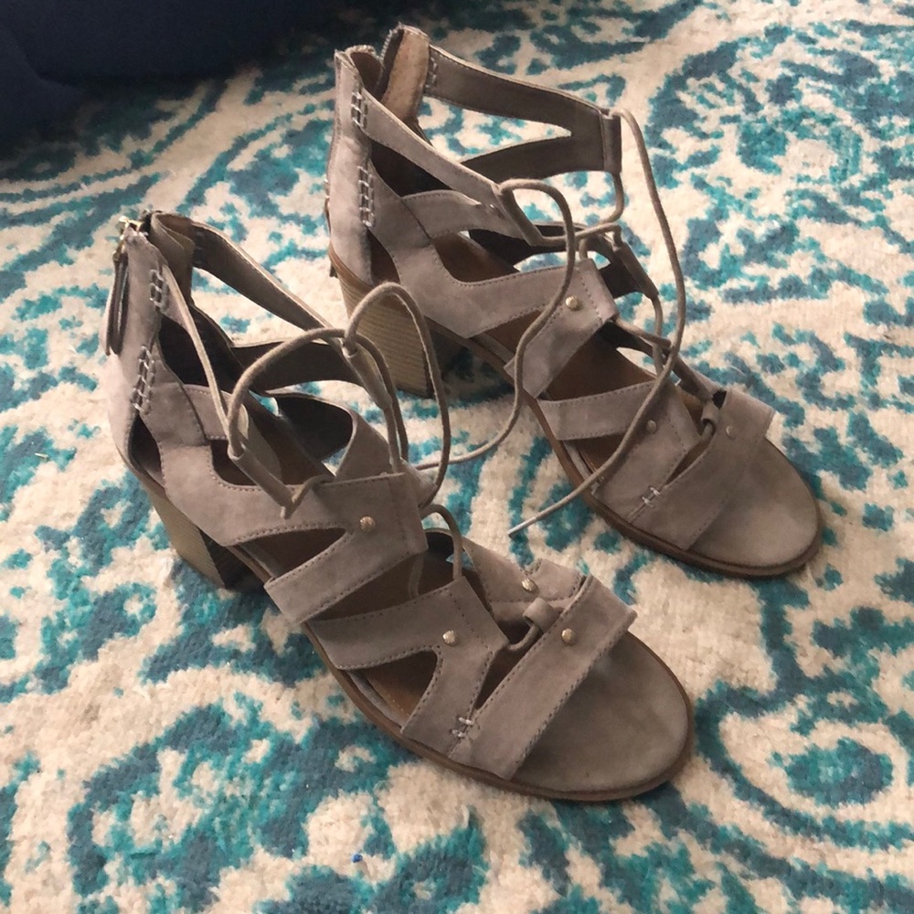 GH bass Taupe Lace Up Sandals